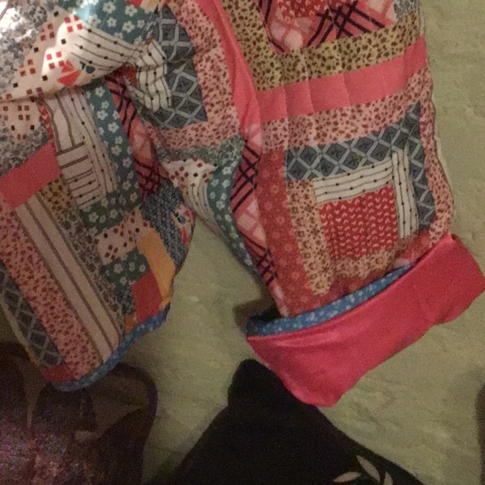 Patchwork Quilted Jacket - Pink Multicolor - image 8